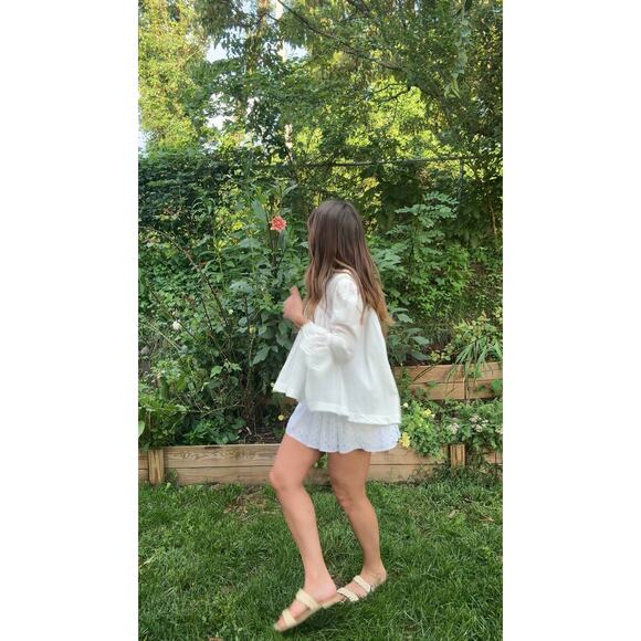 White Eyelet Tiered Mini Skirt - Picture 7 of 7